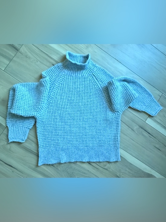 American Eagle Outfitters Sweaters - American Eagle  Chunky Mock Neck Sweater - Light Gray